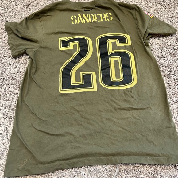 Nike Philadelphia Eagles‎ NFL Sanders 26 Olive Green T Shirt Mens Size Large - Picture 8 of 8